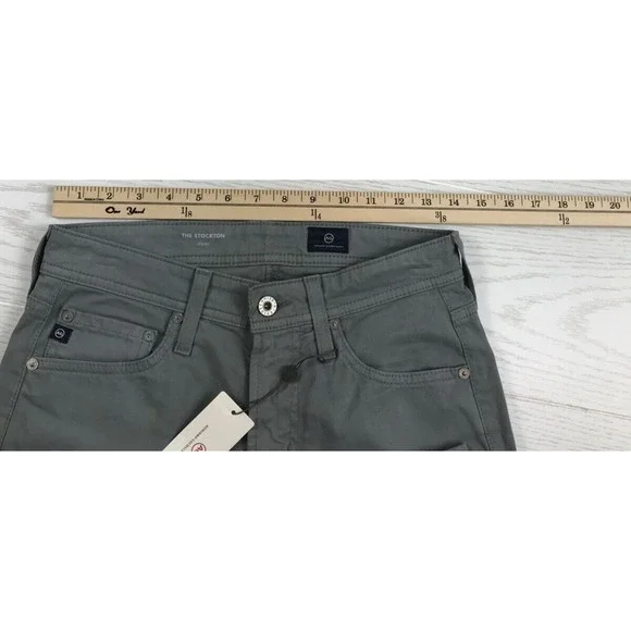Adriano Goldschmied Sueded Stretch Sateen Jeans Mens 28x32 Gray The Stockton New